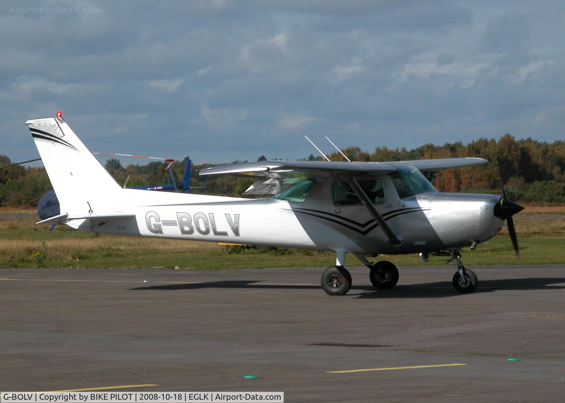 G-BOLV, 1977 Cessna 152 C/N 152-80492, UNUSUAL COLOR SCHEME ON THIS 152 FROM DENHAM
