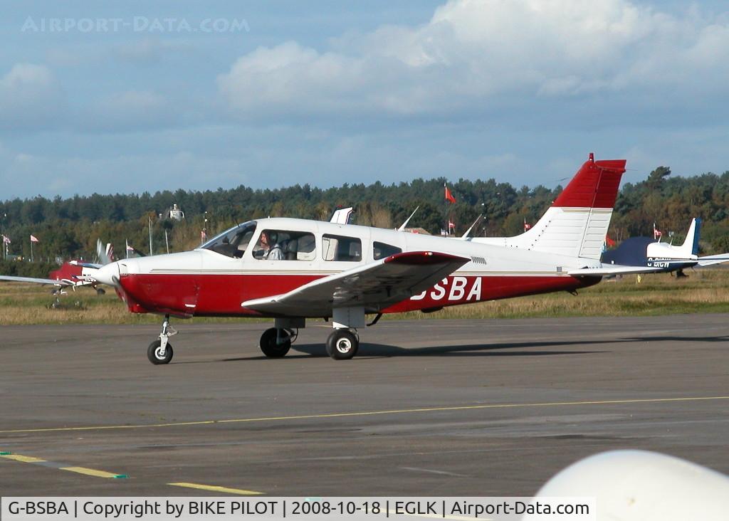 G-BSBA, 1980 Piper PA-28-161 Cherokee Warrior II C/N 28-8016041, PREPARING TO DEPART