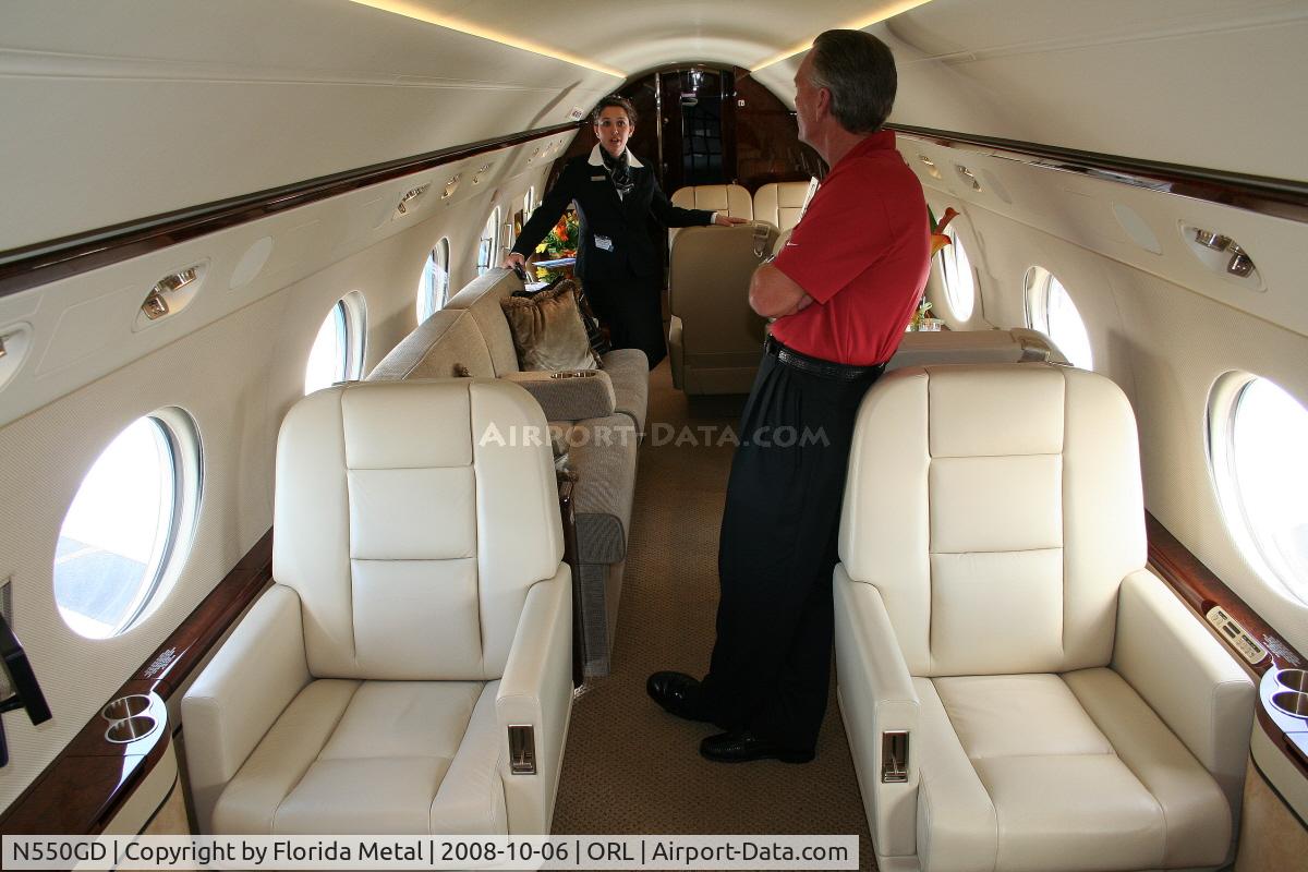 N550GD, 2008 Gulfstream Aerospace GV-SP (G550) C/N 5184, Gulfstream G550 at Gulfstream display at NBAA