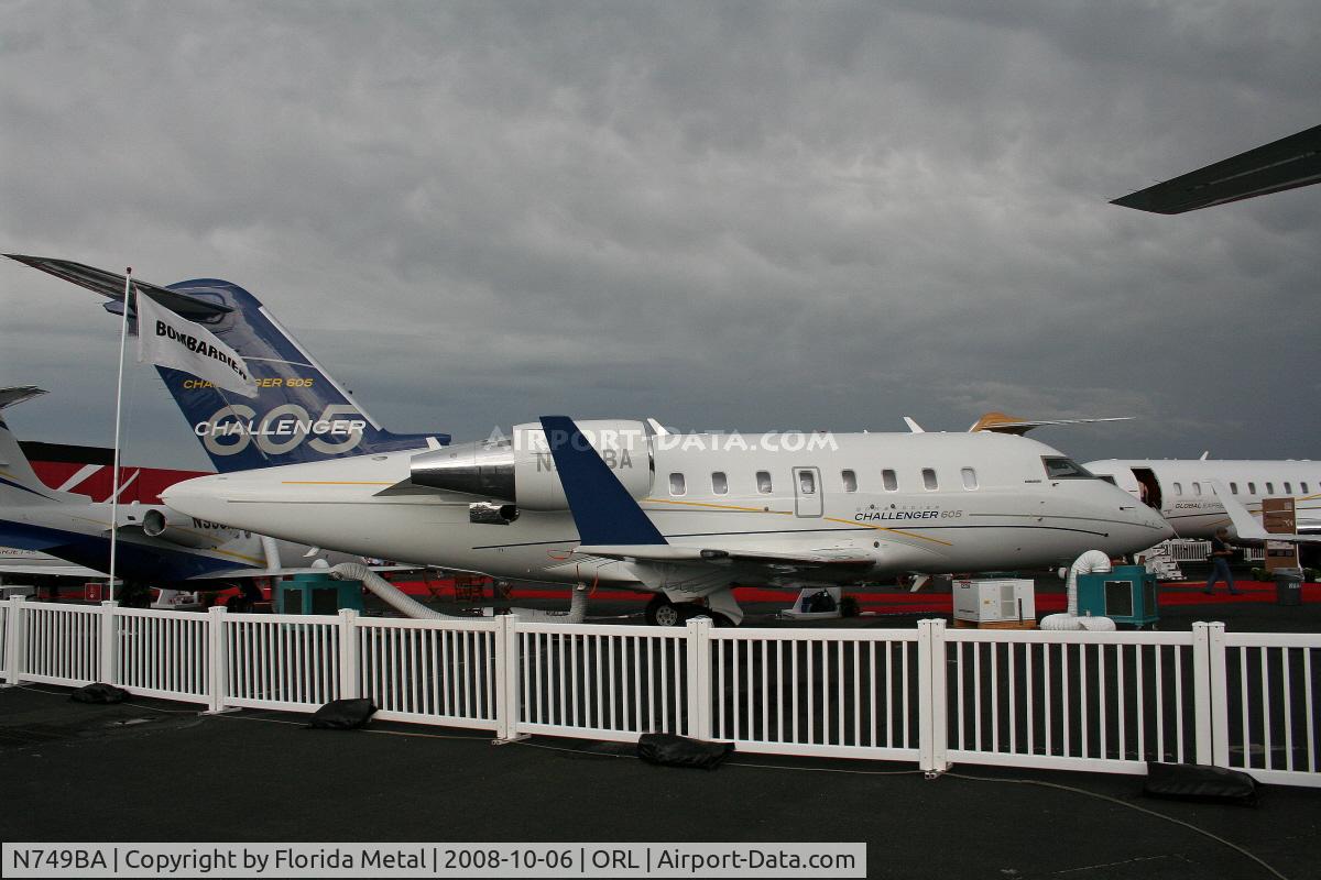 N749BA, 2008 Bombardier Challenger 605 (CL-600-2B16) C/N 5749, Challenger 605 at NBAA in Bombardier display