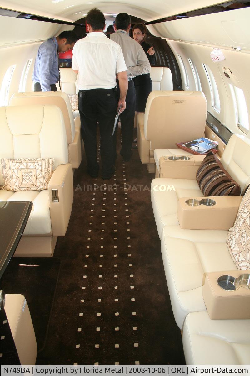 N749BA, 2008 Bombardier Challenger 605 (CL-600-2B16) C/N 5749, Challenger 605 at NBAA in Bombardier display