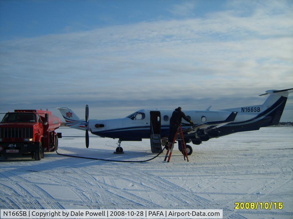 N166SB, 1999 Pilatus PC-12/45 C/N 310, Refueling at FAI