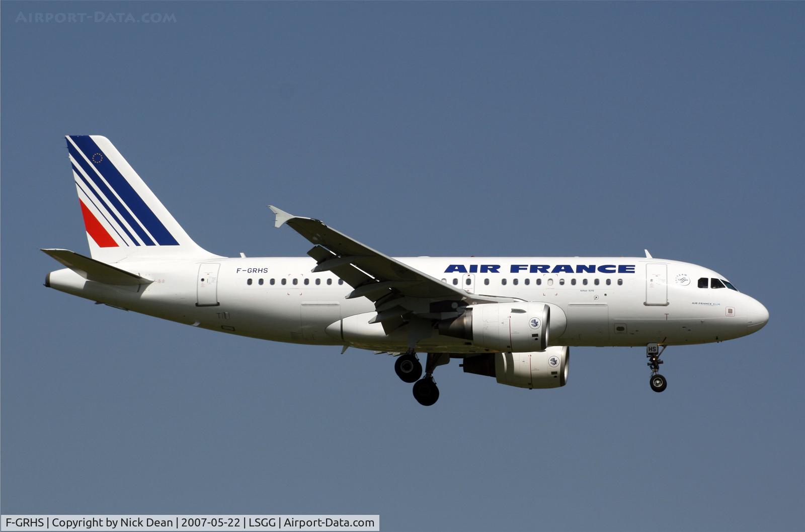 F-GRHS, 2001 Airbus A319-111 C/N 1444, /