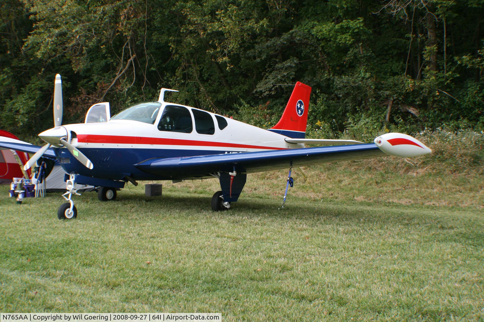 N765AA, 1959 Beech 35-33 Debonair C/N CD-10, 2008 Fly-in at Lee Bottom