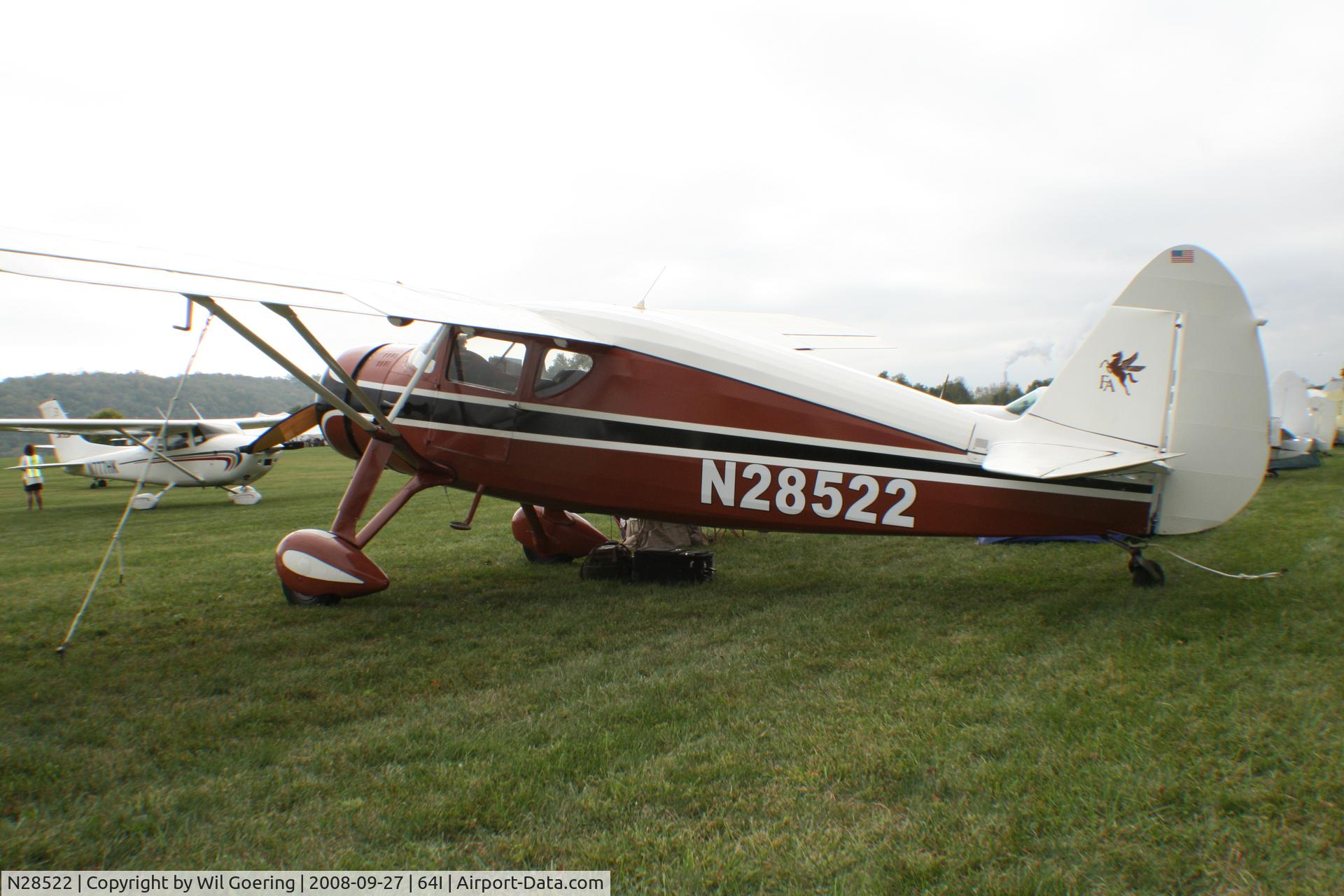 N28522, 1940 Fairchild 24W-41A C/N 136, 2008 Lee Bottom Fly-in