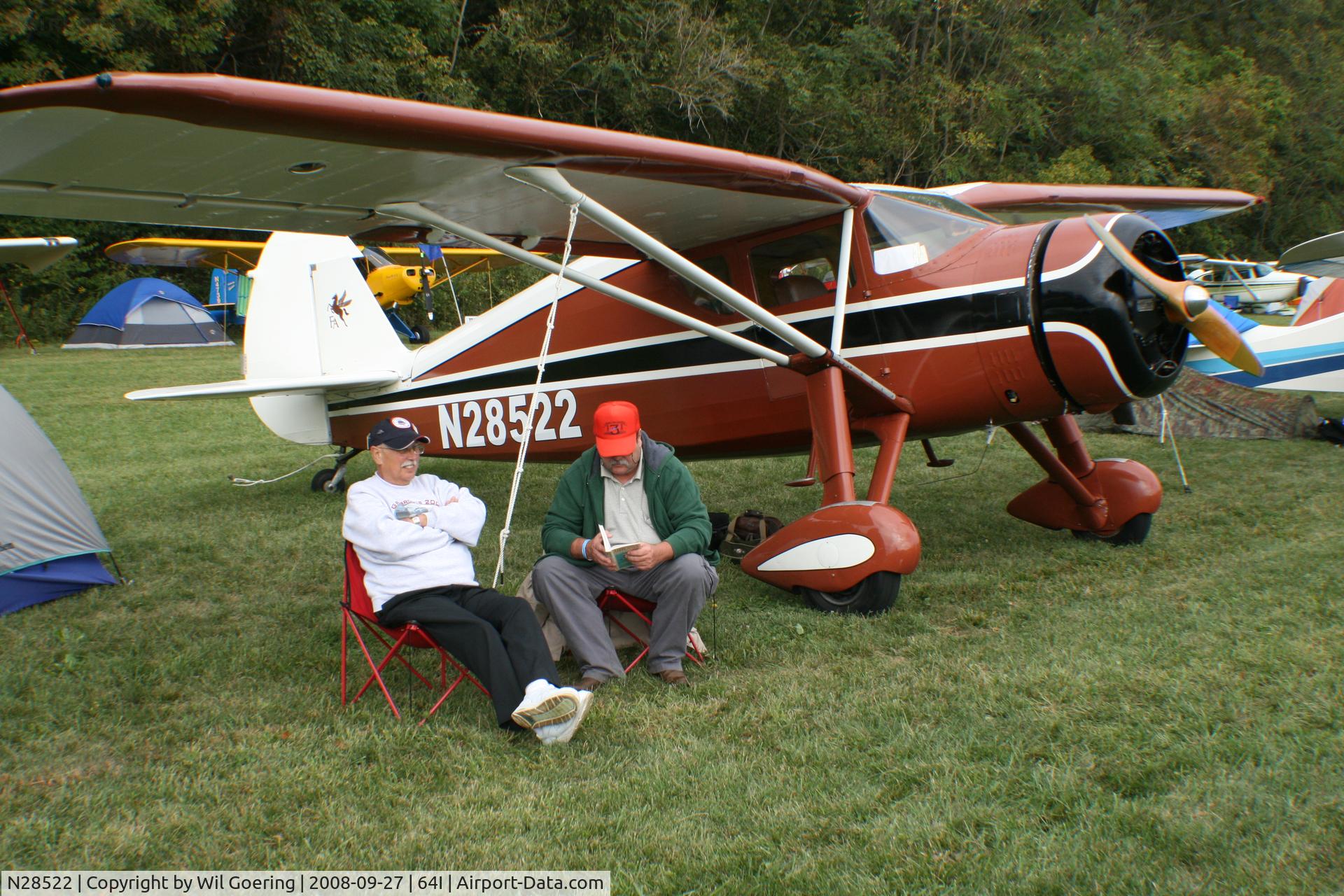 N28522, 1940 Fairchild 24W-41A C/N 136, 2008 Lee Bottom Fly-in