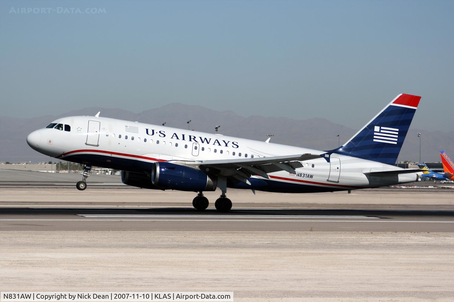 N831AW, 2001 Airbus A319-132 C/N 1576, /