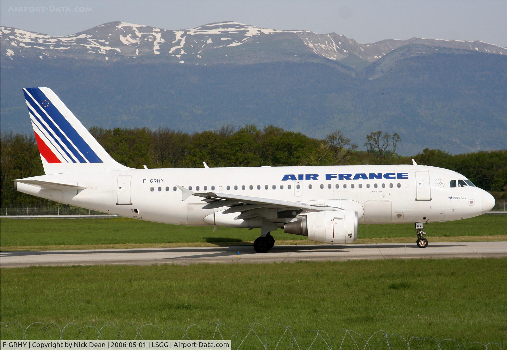 F-GRHY, 2001 Airbus A319-111 C/N 1616, /