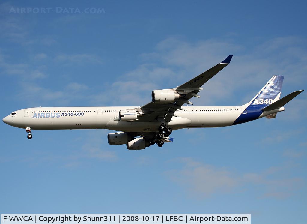 F-WWCA, 2001 Airbus A340-642 C/N 360, Landing rwy 32L with addition PW1000G engine at position 2