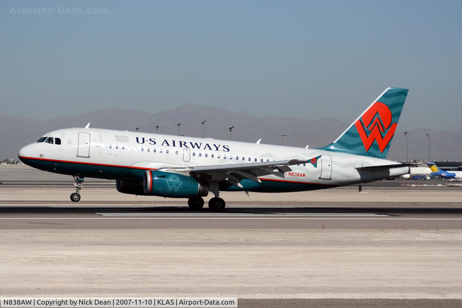 N838AW, 2005 Airbus A319-132 C/N 2615, KLAS
