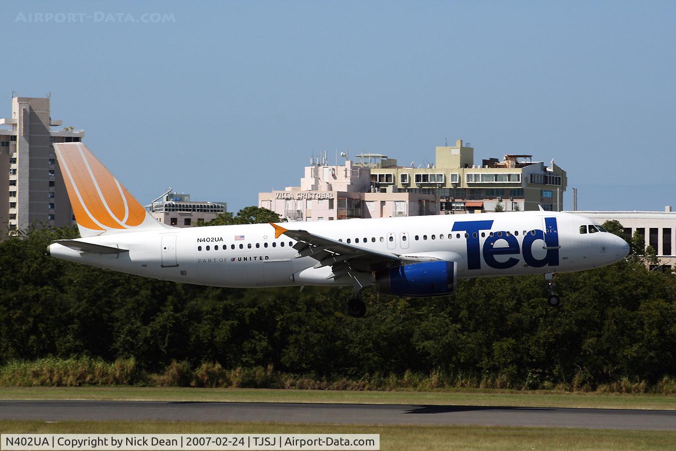 N402UA, 1993 Airbus A320-232 C/N 439, TJSJ
