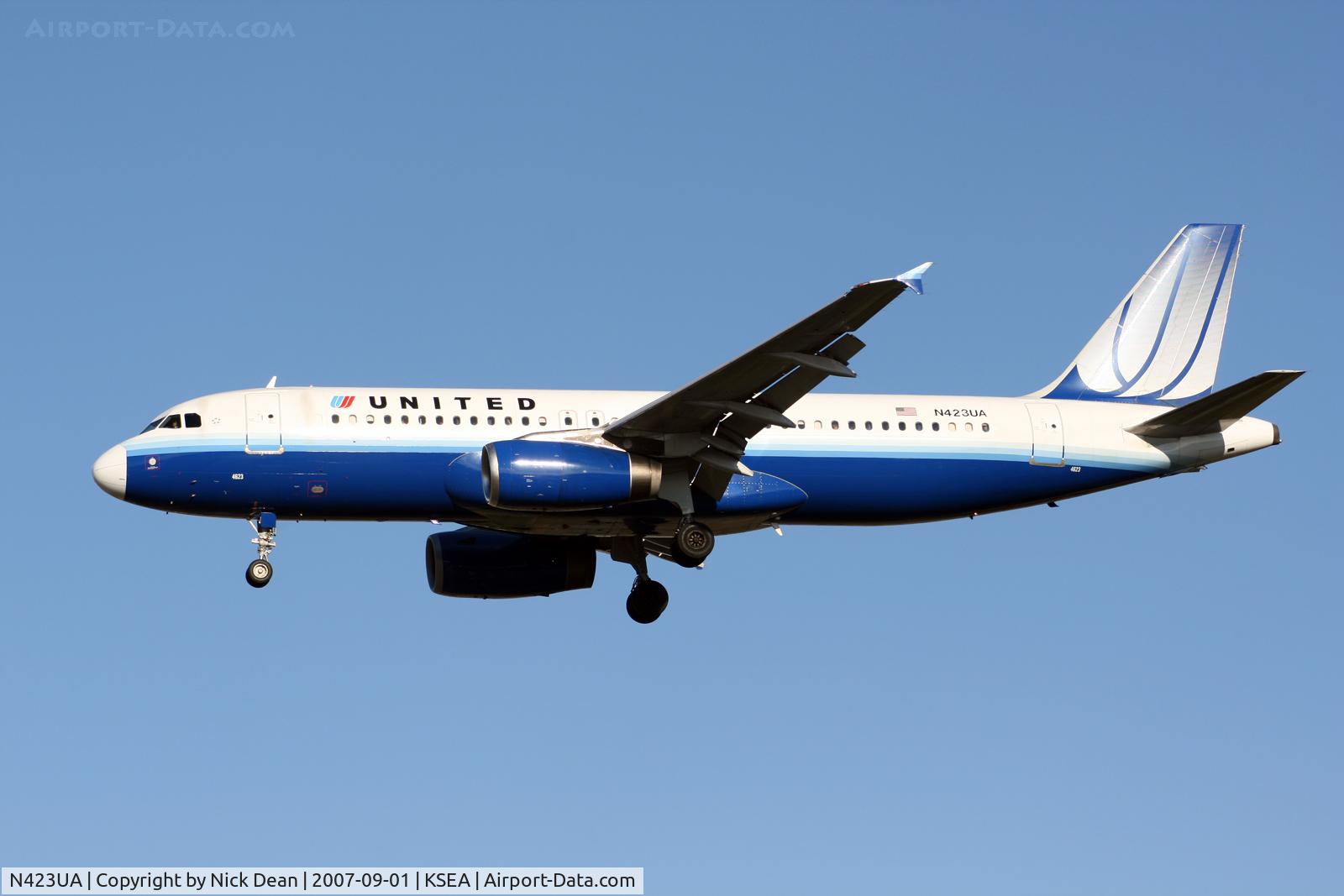 N423UA, 1995 Airbus A320-232 C/N 504, /