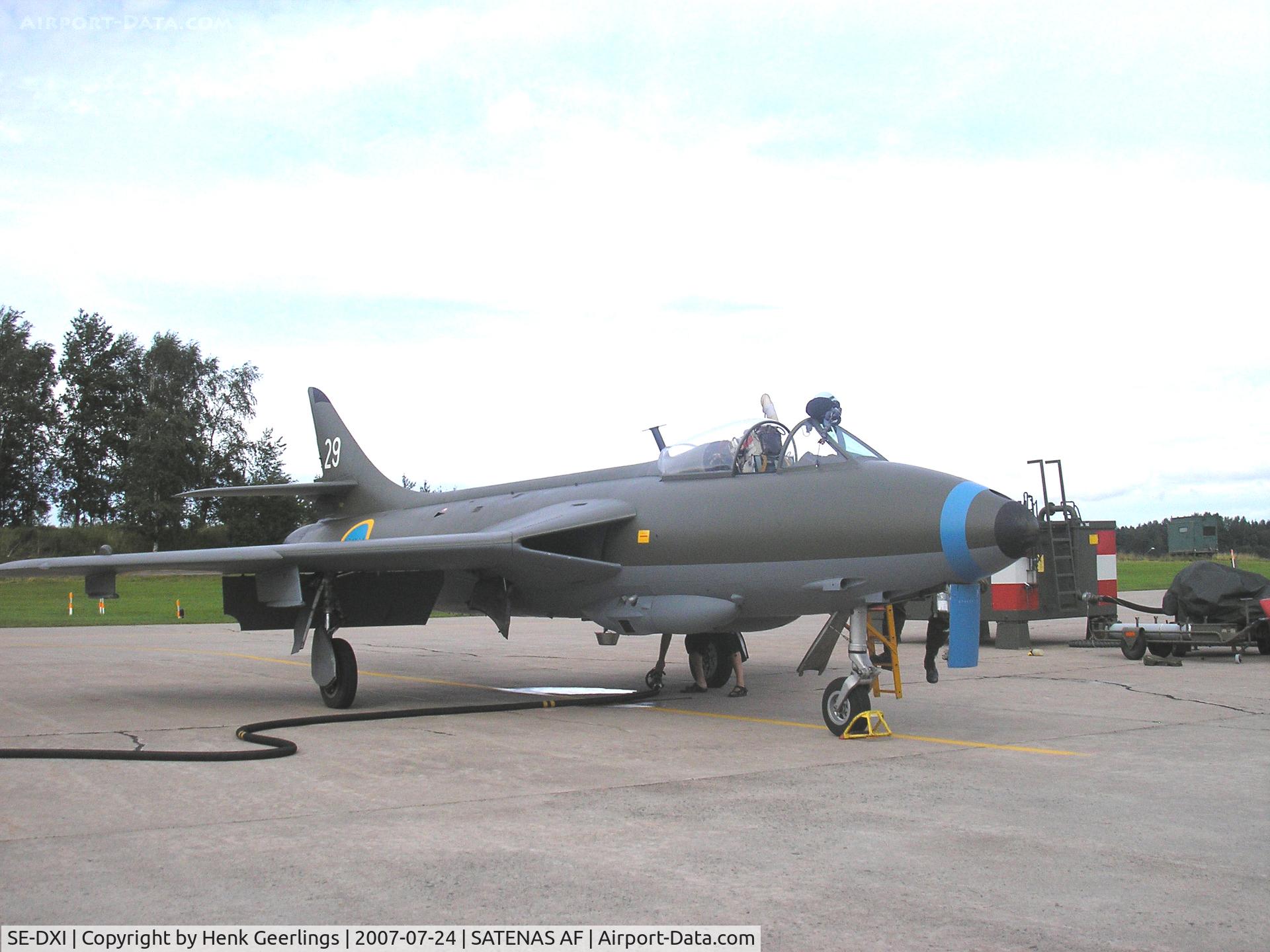 SE-DXI, Hawker Hunter F.58 C/N 41H/697440, SwAF Historic Flt - Satenas AFB  July 2007