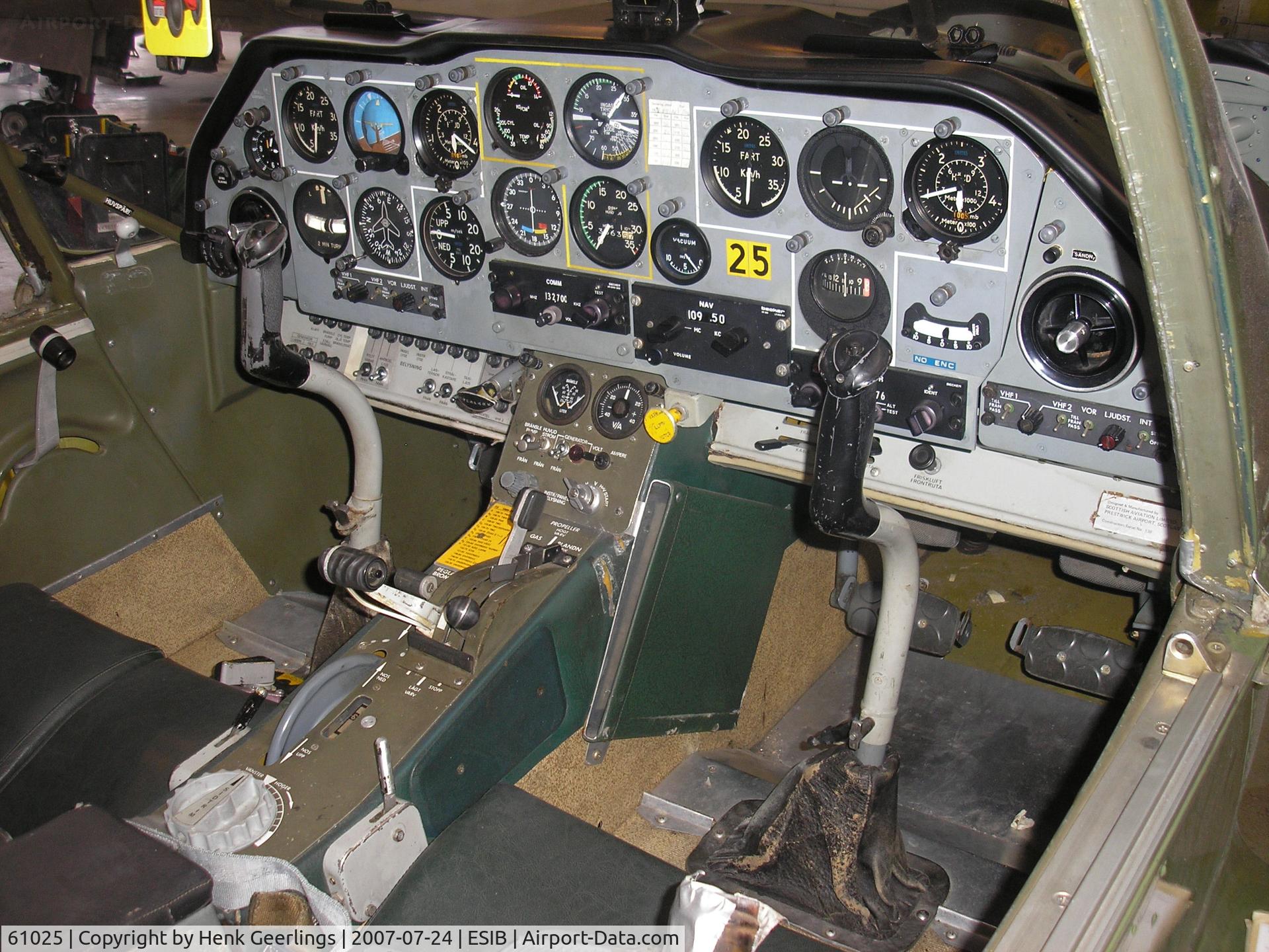 61025, 1971 Scottish Aviation Sk.61D Bulldog C/N BH100/130, SwAF Historic Flt - Satenas AFB  July 2007