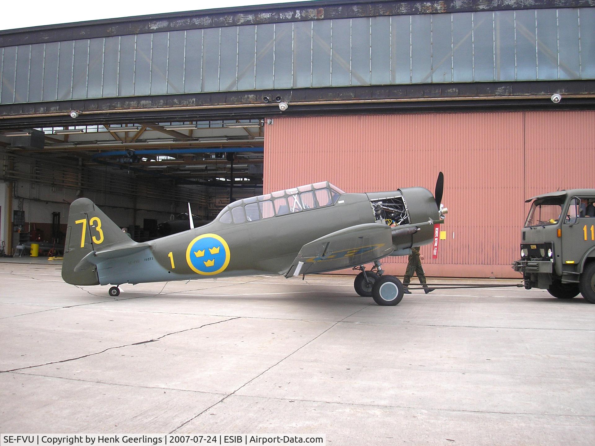 SE-FVU, 1943 Noorduyn AT-16-ND (Sk.16A) Texan C/N 14A-1098, SwAF Historic Flt - Satenas AFB  July 2007