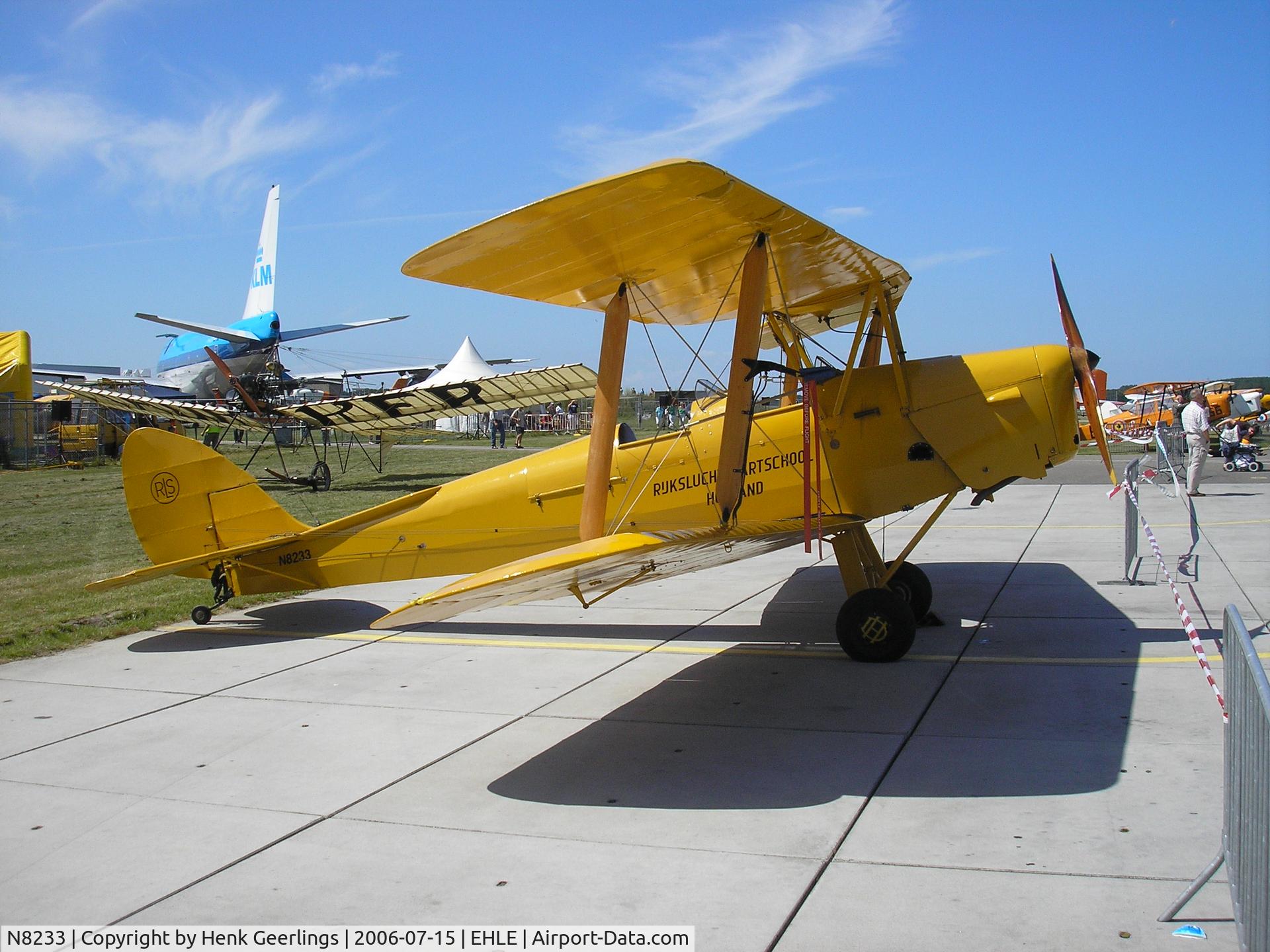 N8233, 1944 De Havilland DH-82A Tiger Moth II C/N 85959, Dubbeldekker Fly In , Aviodrome ,Lelystad Airport - EHLE