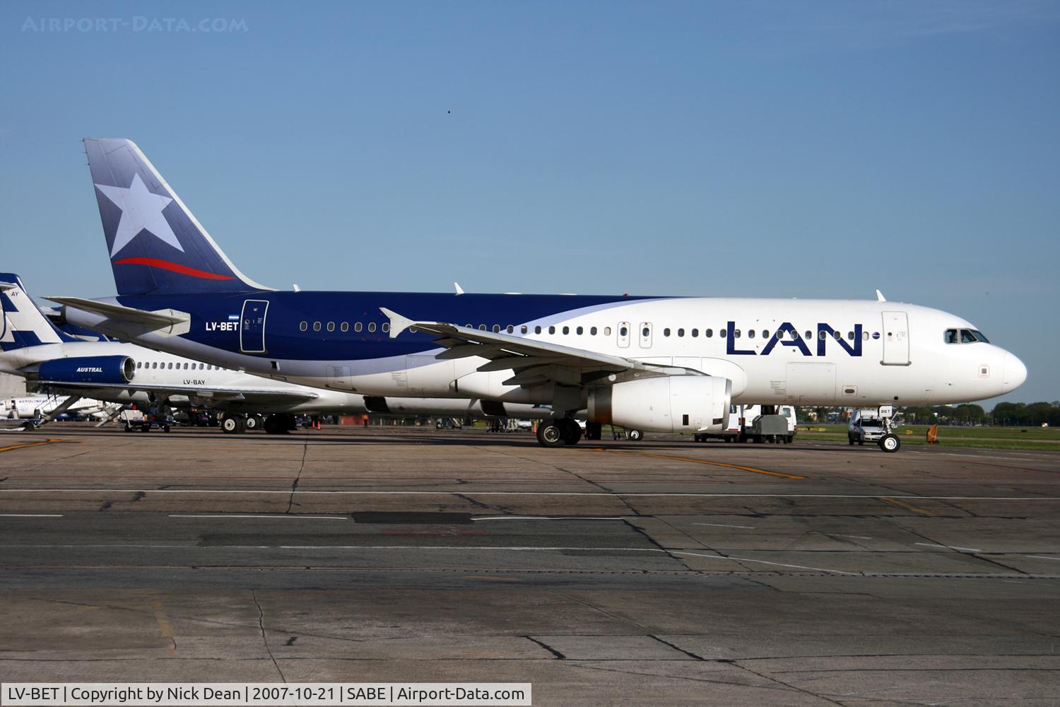 LV-BET, 2002 Airbus A320-233 C/N 1854, Long weekend at Aeroparque