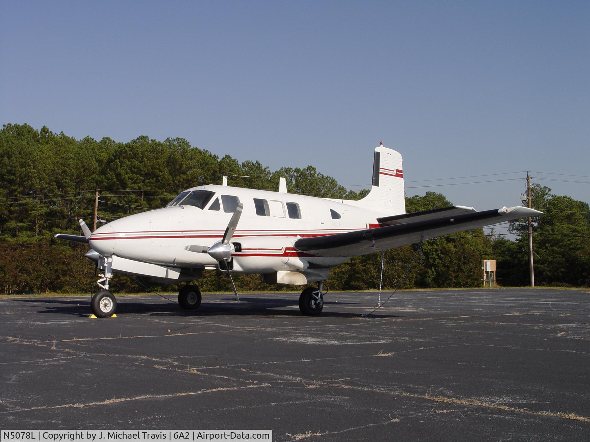 N5078L, 1962 Beech 65 C/N LF-69, 78L parked at 6A2