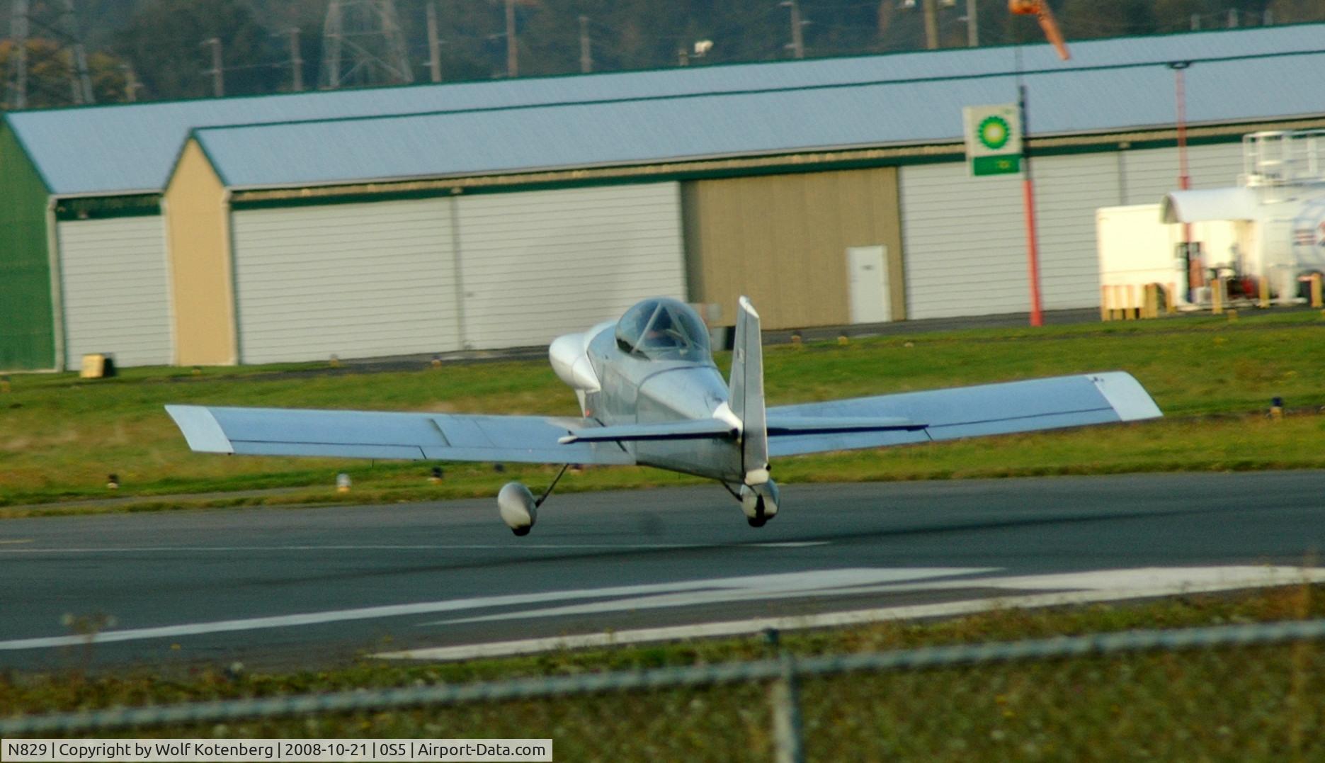 N829, 2003 Vans RV-4 C/N 2074, almost a landing, therefore a go-around