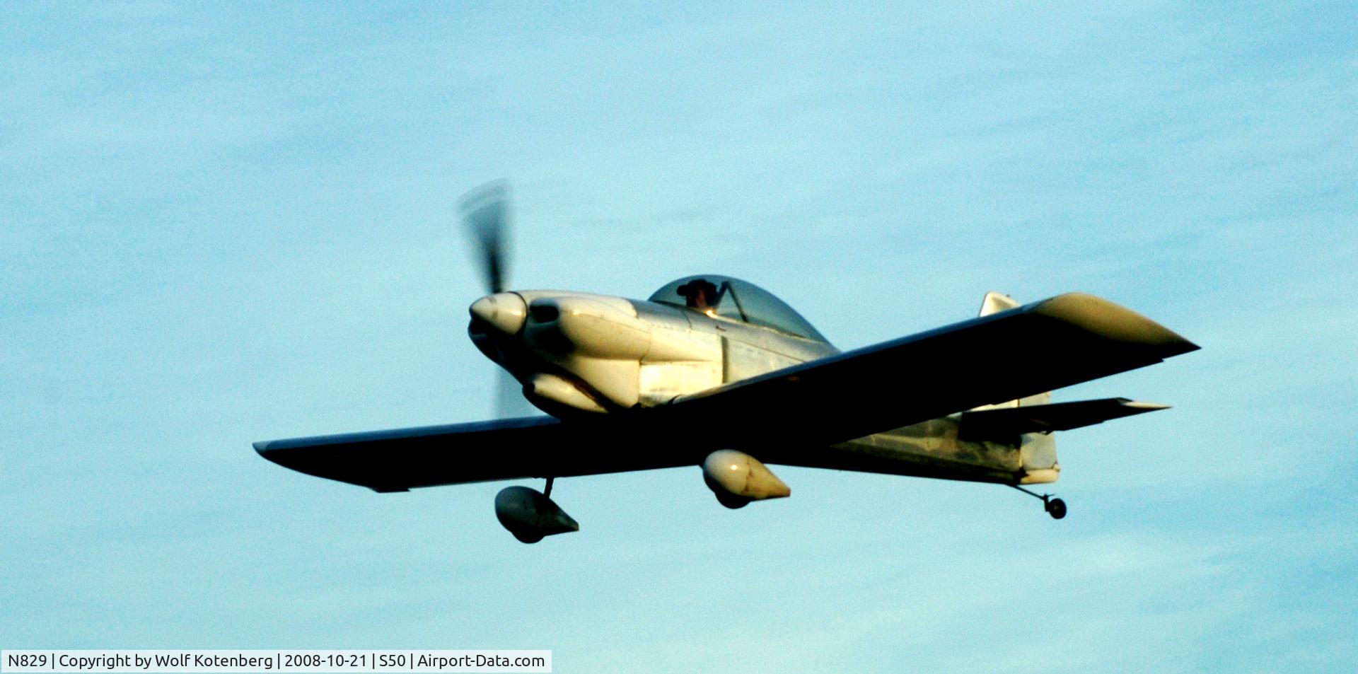 N829, 2003 Vans RV-4 C/N 2074, flying, on short final