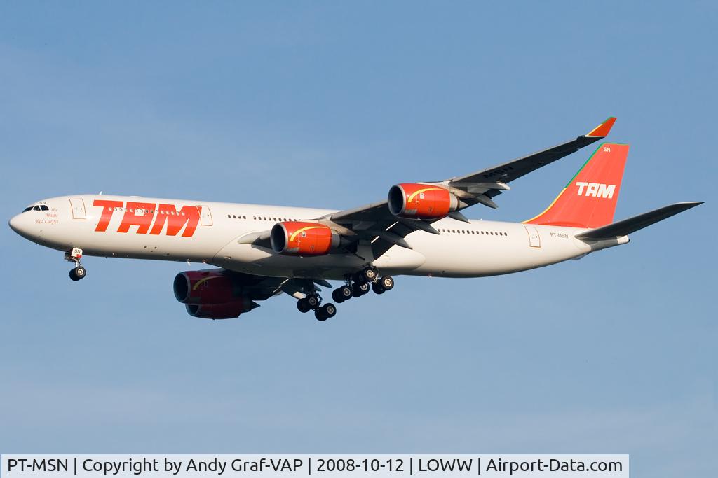PT-MSN, 2003 Airbus A340-541 C/N 445, TAM A340-500