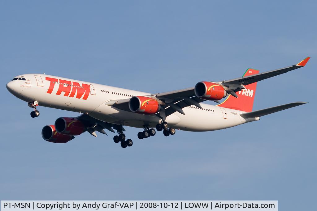 PT-MSN, 2003 Airbus A340-541 C/N 445, TAM A340-500
