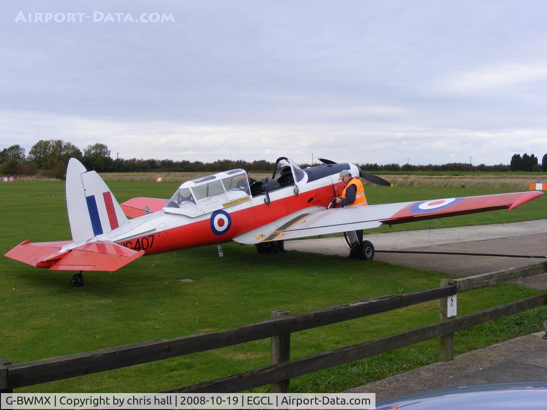 G-BWMX, 1951 De Havilland DHC-1 Chipmunk T.10 C/N C1/0481, wearing its RAF ID. WG407