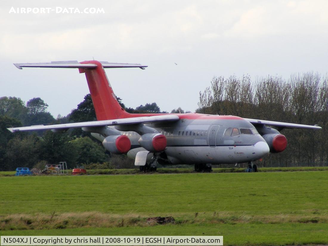 N504XJ, 1997 British Aerospace Avro 146-RJ85A C/N E2311, Stored at Norwich Airport