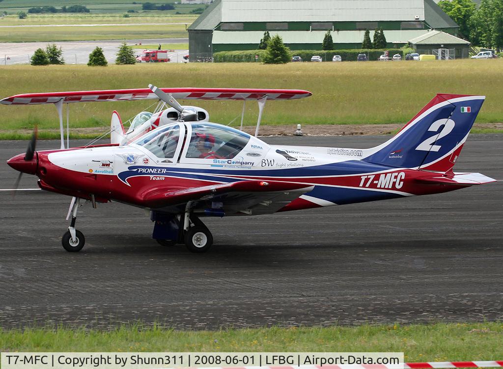 T7-MFC, Alpi Aviation Pioneer 300 Hawk C/N 171, Pioneer 300 used by Patrulla Aguila and rolling for his show during LFBG Airshow 2008...