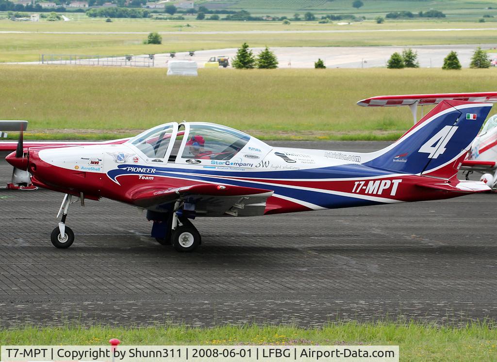 T7-MPT, Alpi Aviation Pioneer 300 Hawk C/N Not found T7-MPT, Pioneer 300 used by Patrulla Aguila and rolling for his show during LFBG Airshow 2008...