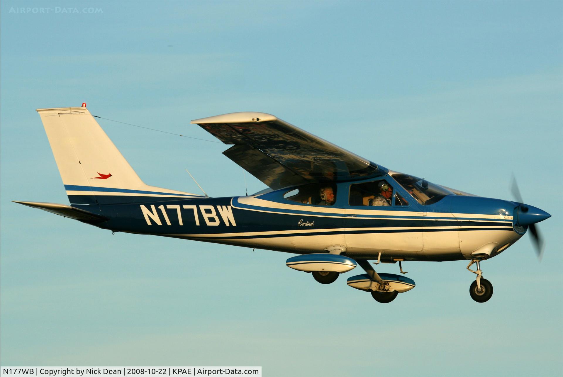 N177WB, 1976 Cessna 177RG Cardinal C/N 177RG0975, Sun sinking fast but still scraped this one out, I have to make the most of it at this time of year!
