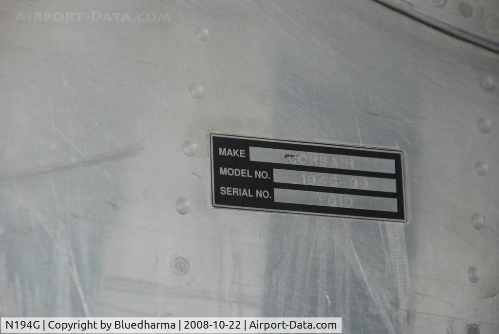 N194G, Goodyear FG-1D Corsair C/N 3311, 
