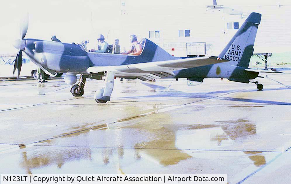 N123LT, 1969 Lockheed YO-3A C/N 69-18003, Army Lockheed YO-3A 69-18003 prior to deployment to Vietnam 1970