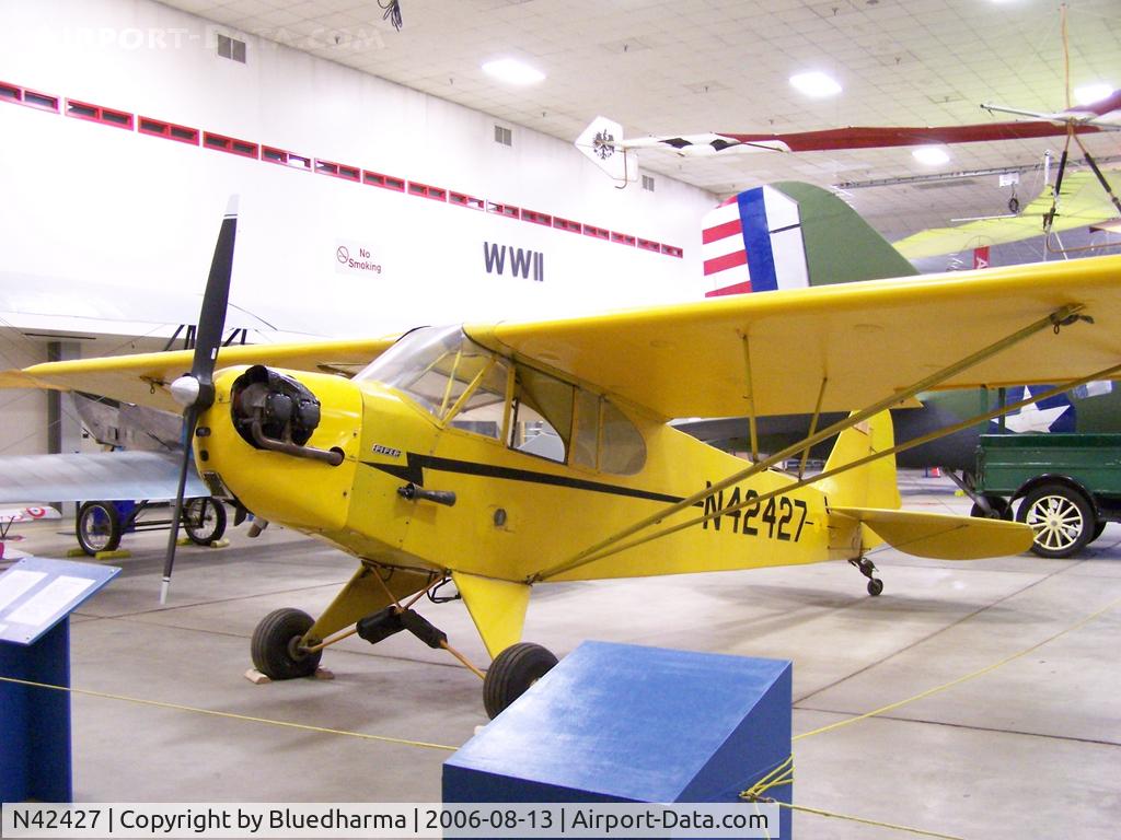 N42427, 1945 Piper J3C-65 Cub Cub C/N 14689, On display at Wings over the Rockies Museum.