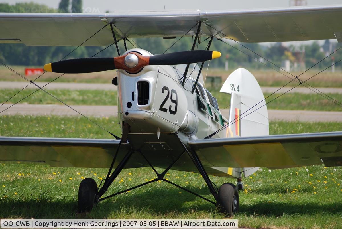 OO-GWB, 1951 Stampe-Vertongen SV-4B C/N 1171, Stampe Fly In - Deurne , Belgium , 2007