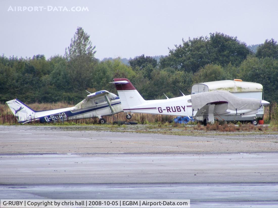 G-RUBY, 1983 Piper PA-28RT-201T Turbo Arrow IV C/N 28R-8331037, with G-BGAG in the background