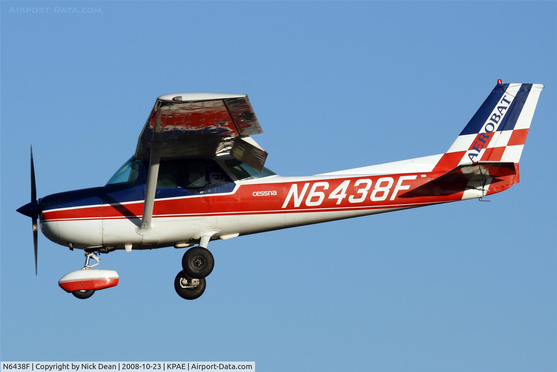 N6438F, 1973 Cessna A150L Aerobat C/N A1500445, Landing to the north on 34R at this time of year the better shots or to the south on 16L