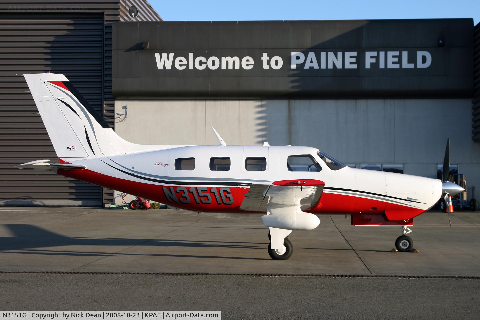 N3151G, Piper PA-46-350P Malibu Mirage C/N 4636390, /