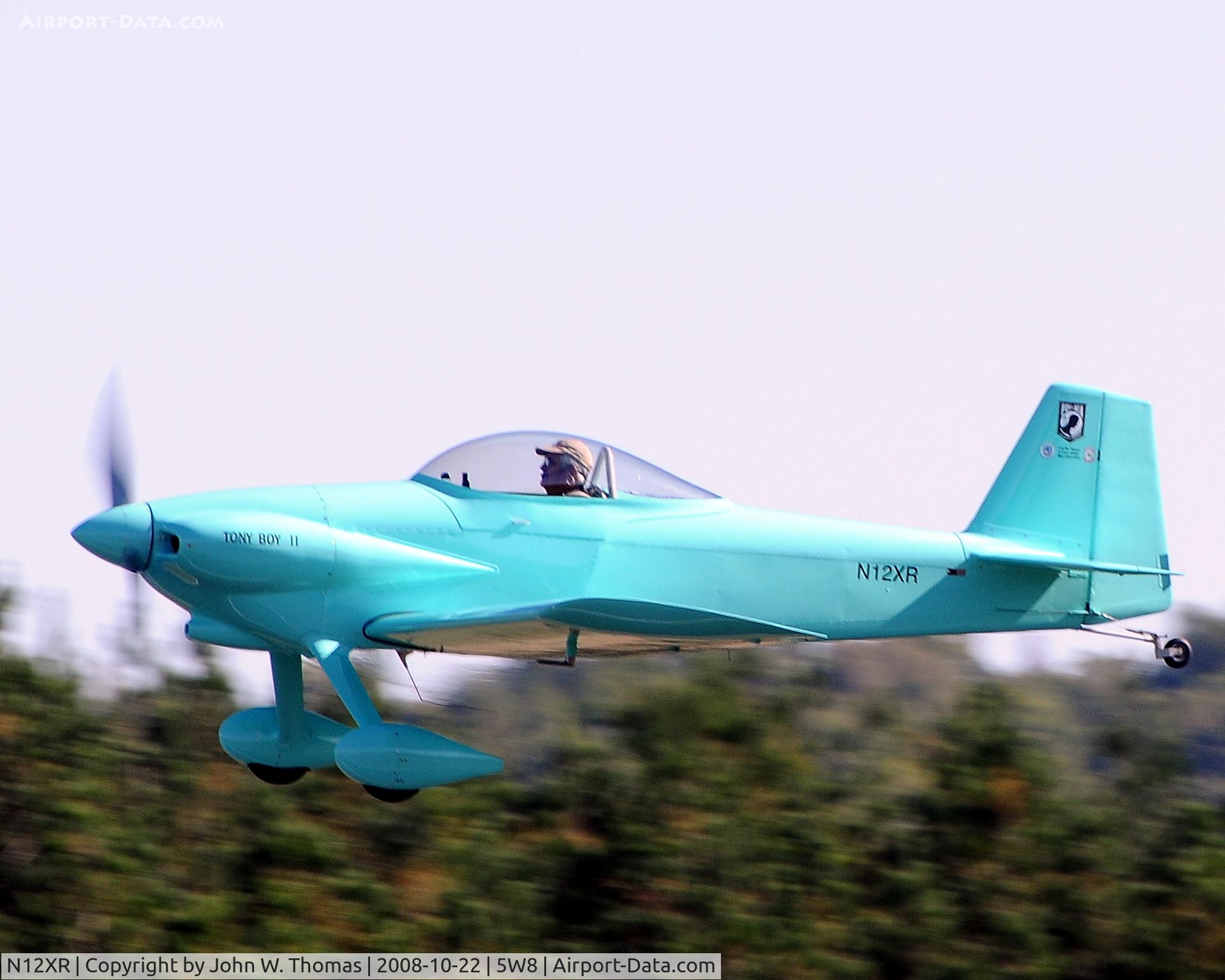 N12XR, 2008 Vans RV-3B C/N 11395, Departing runway 4