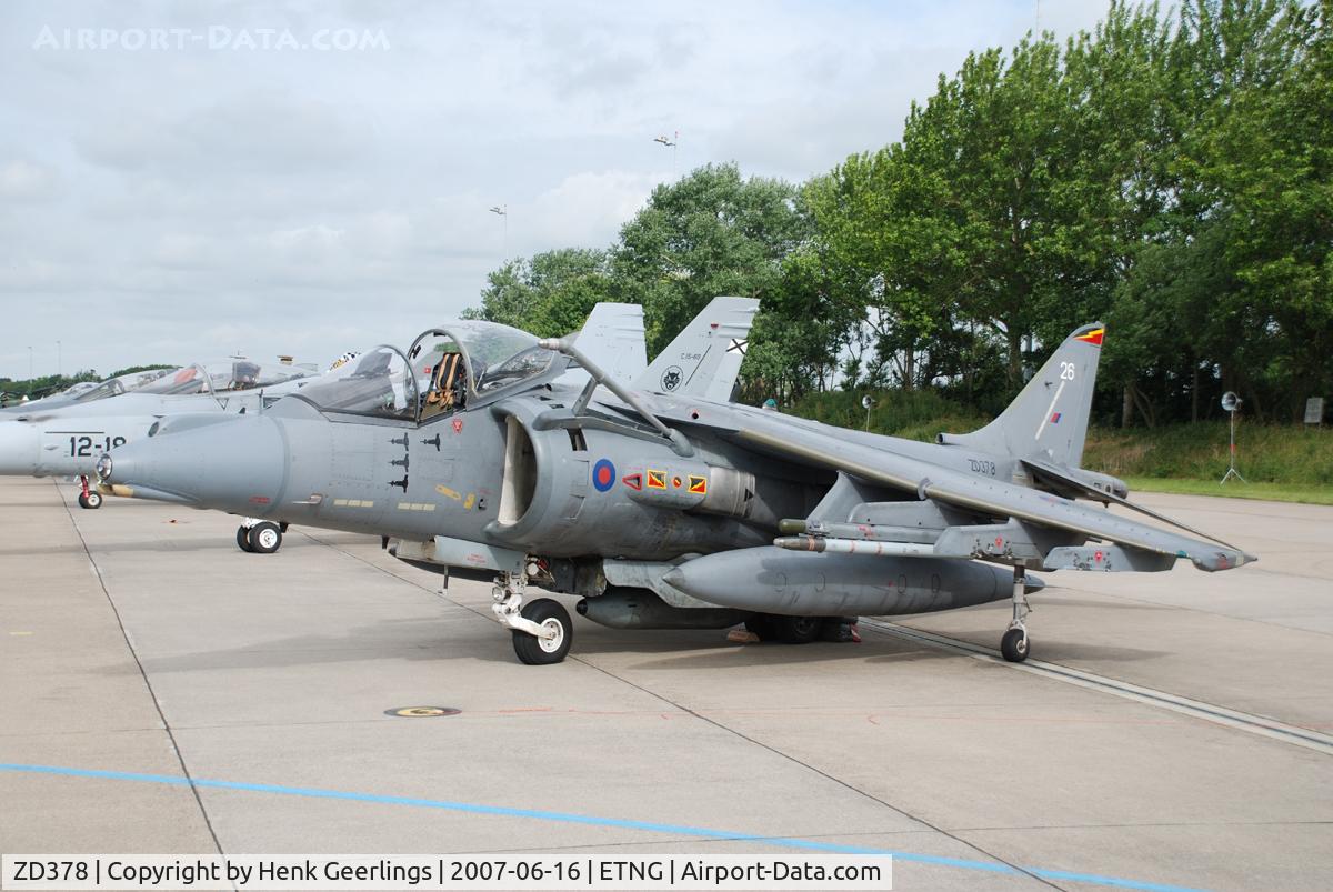 ZD378, 1988 British Aerospace Harrier GR.9 C/N P26, NATO 25 yrs Geilenkirchen AFB   - RAF