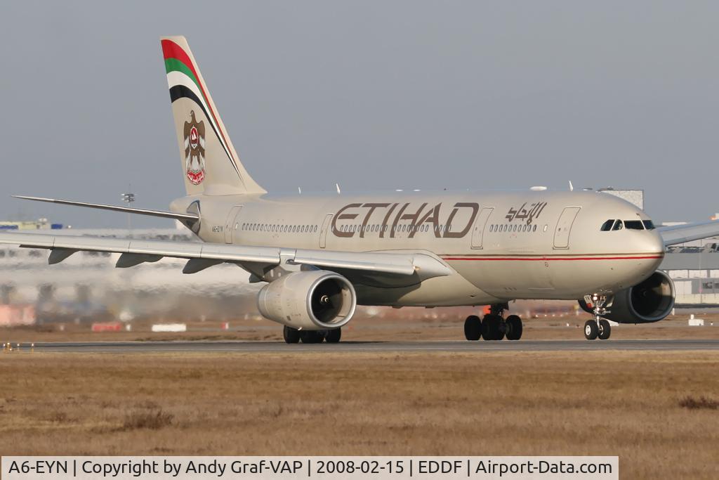 A6-EYN, 2007 Airbus A330-243 C/N 832, Ethiad Airlines A330-200