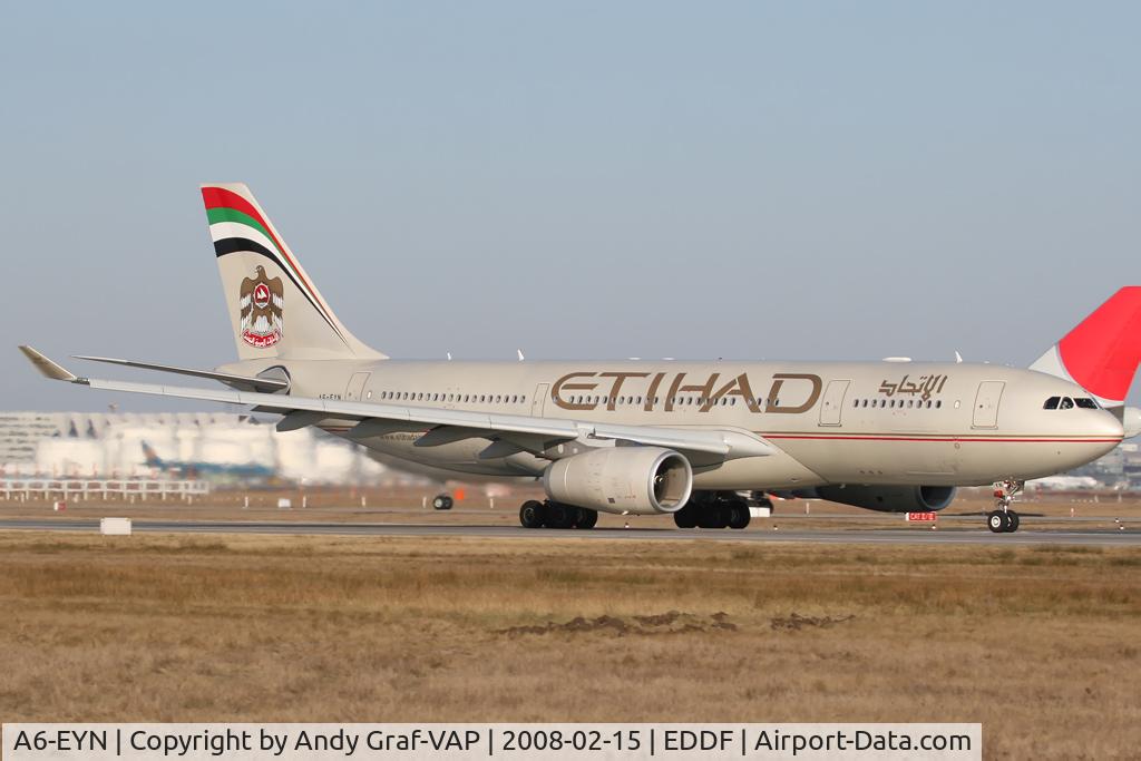 A6-EYN, 2007 Airbus A330-243 C/N 832, Ethiad Airlines A330-200