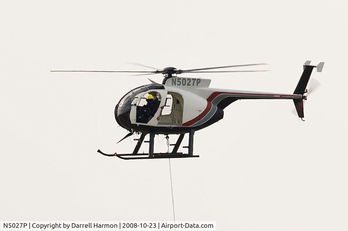 N5027P, 1981 Hughes 369D C/N 611002D, Highwire work in Grayslake, IL 10-23-08