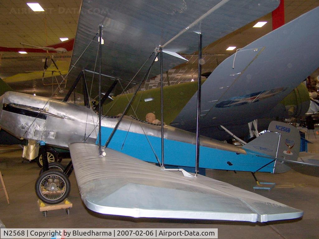 N2568, 1926 Alexander Long Wing Eaglerock C/N 122, Parked on Display at the Wings over the Rockies Air and Space Museum Denver, CO.