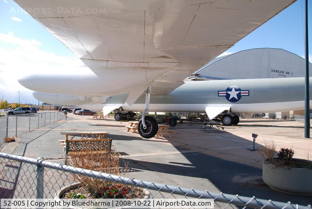 52-005, 1952 Boeing GB-52B Stratofortress C/N 16495, Parked outside the Wings over the Rockies Air and Space Museum