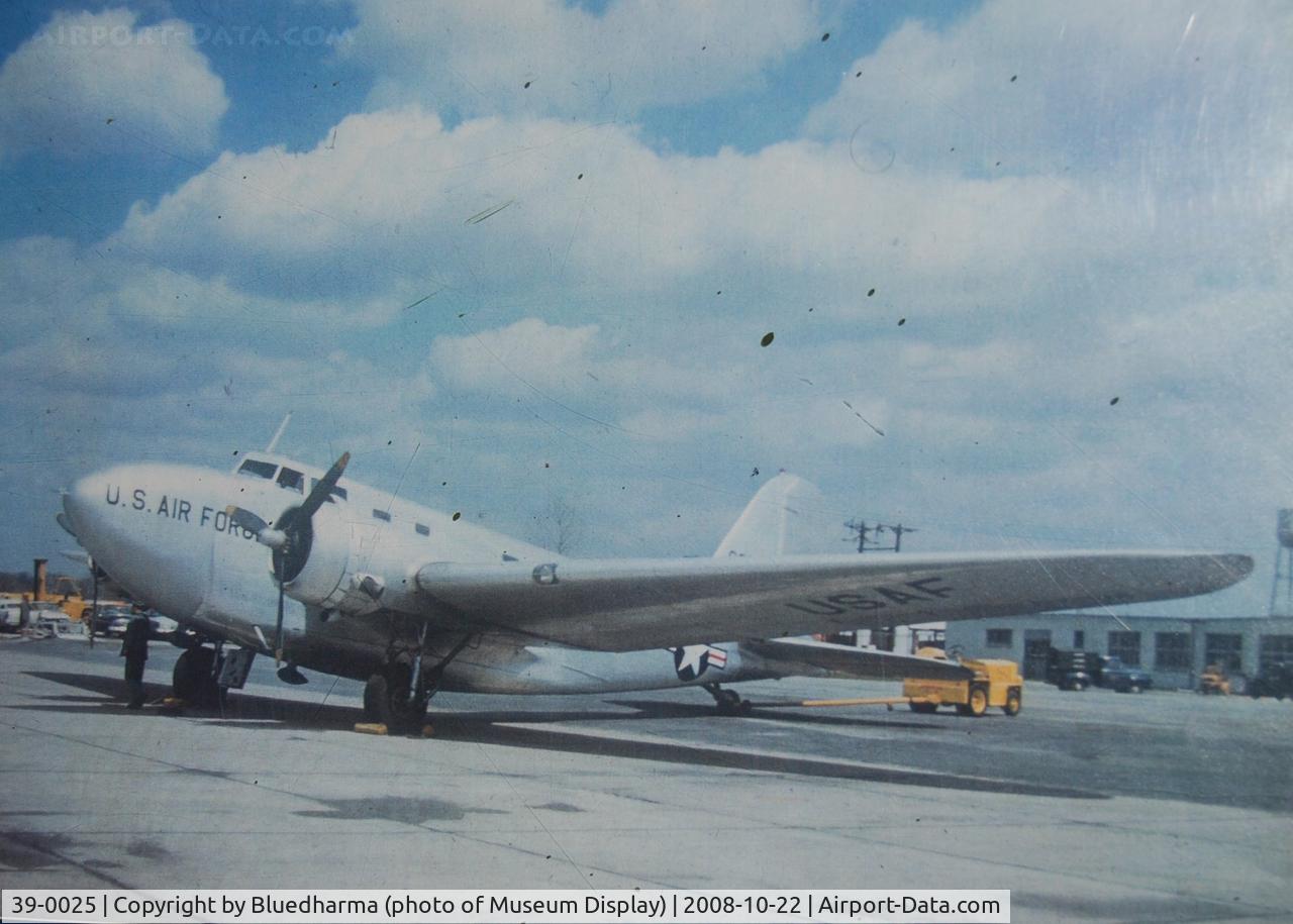 39-0025, 1939 Douglas B-18A Bolo C/N 2673, Museum Display photo (aprox 1964 Air Force Museum) of 39-0025 Bolo at Wings over the Rockies Air and Space Museum in Denver Colorado.