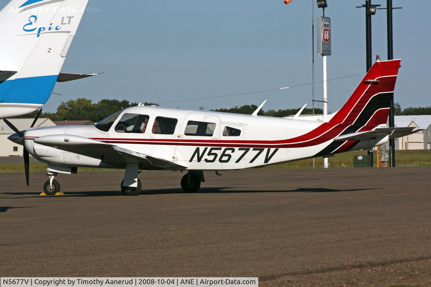 N5677V, 1977 Piper PA-32R-300 Cherokee Lance C/N 32R-7780359, Parked at Anoka County, Piper PA-32R-300, serial 32R-7780359