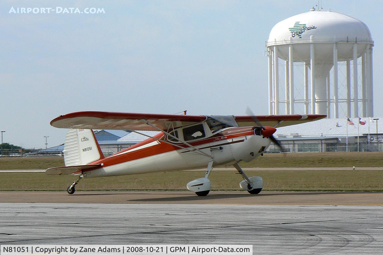 N81051, 1946 Cessna 140 C/N 10341, At Grand Prairie Municipal