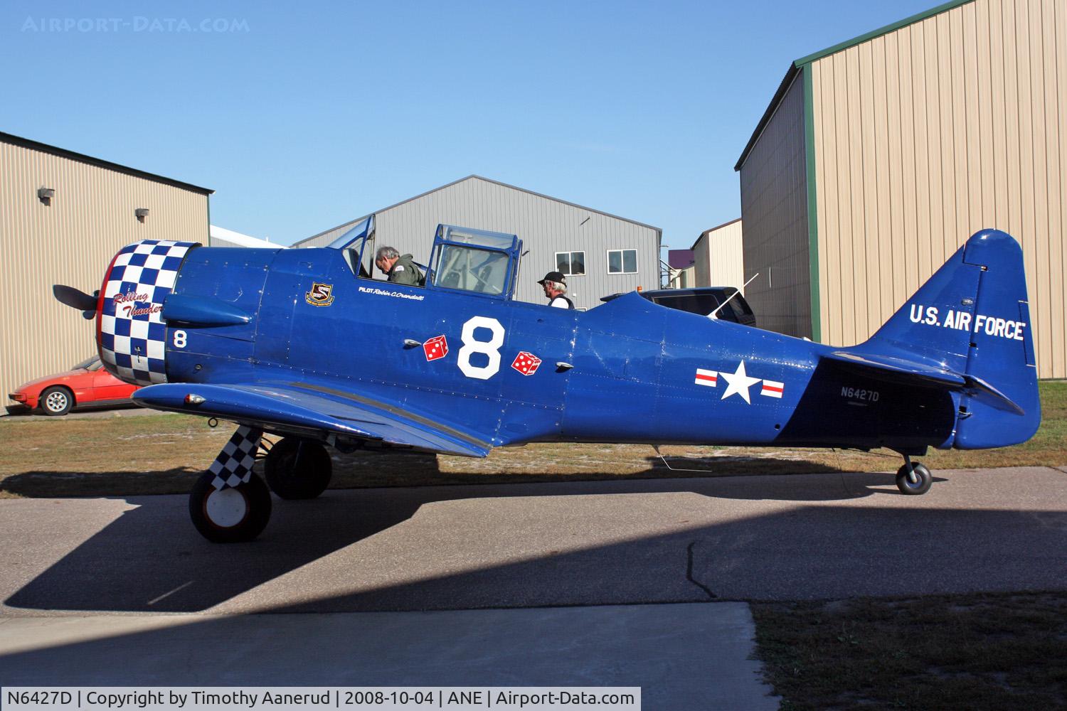 N6427D, 1943 North American SNJ-4 Texan C/N 88-14317, North American SNJ-4 based at ANE, C/N 88-14317, BuNu 51629