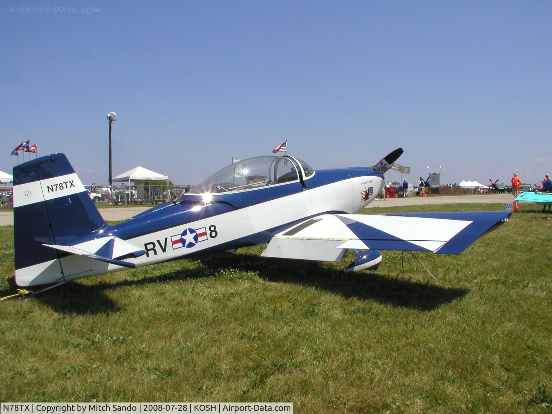 N78TX, 2001 Vans RV-8 C/N 80796, EAA AirVenture 2008.